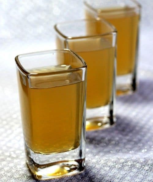 Three Foreplay Cocktail shooters lined up