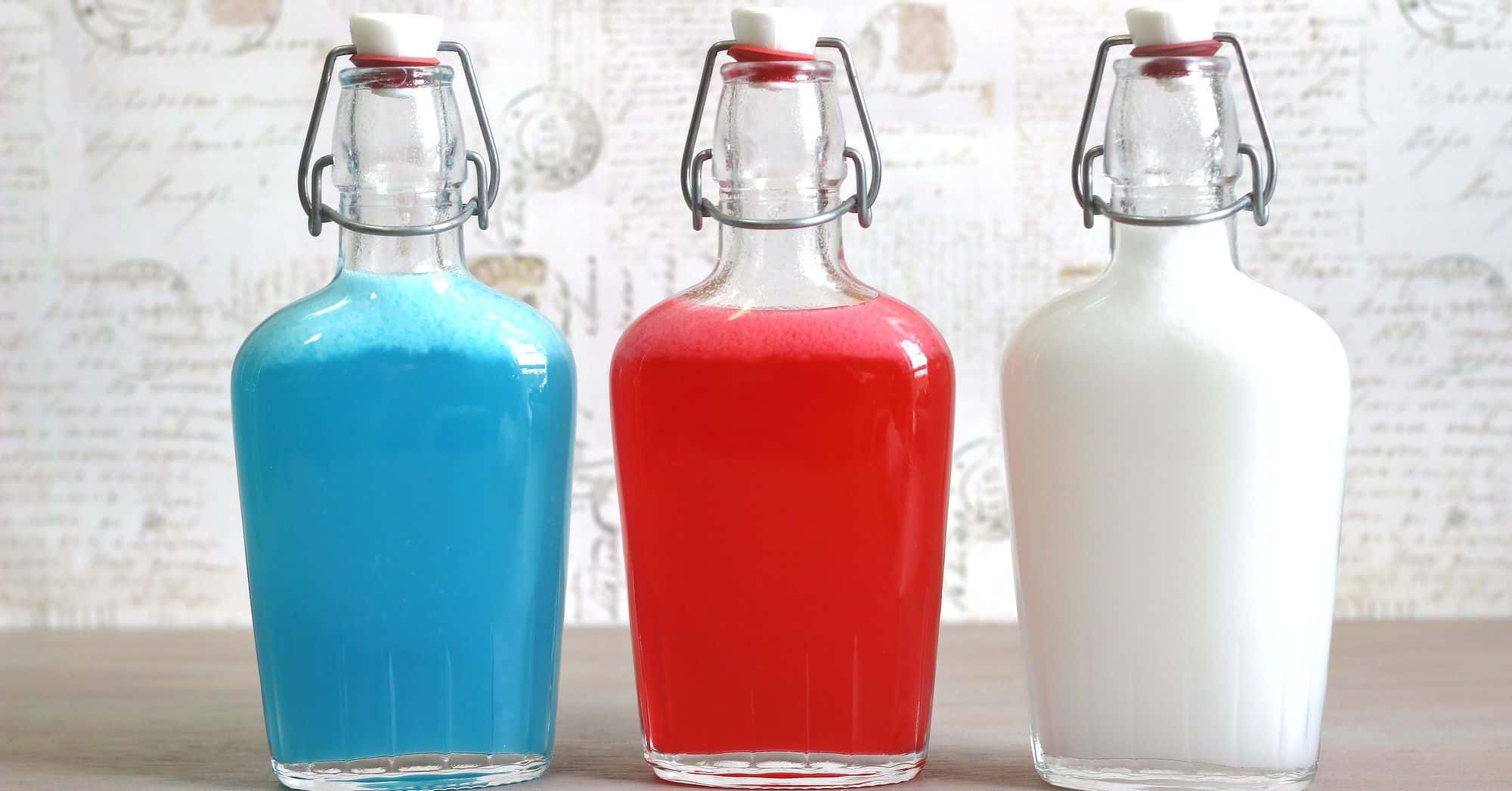 Independence Day Skittles Vodka in flasks