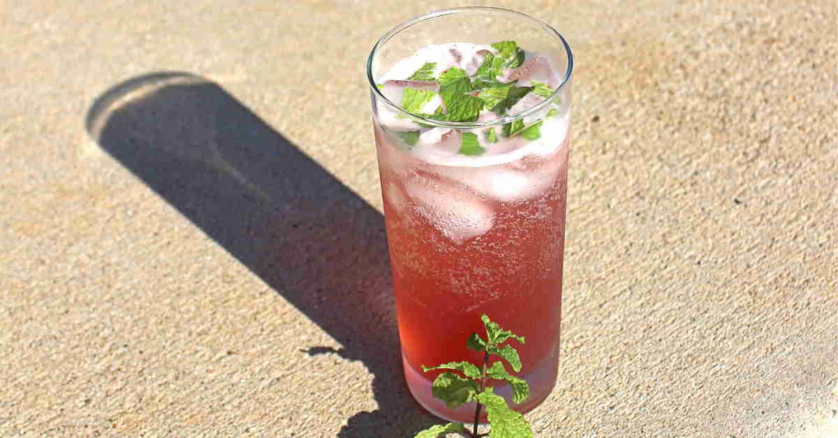 Mojito Diablo cocktail on patio