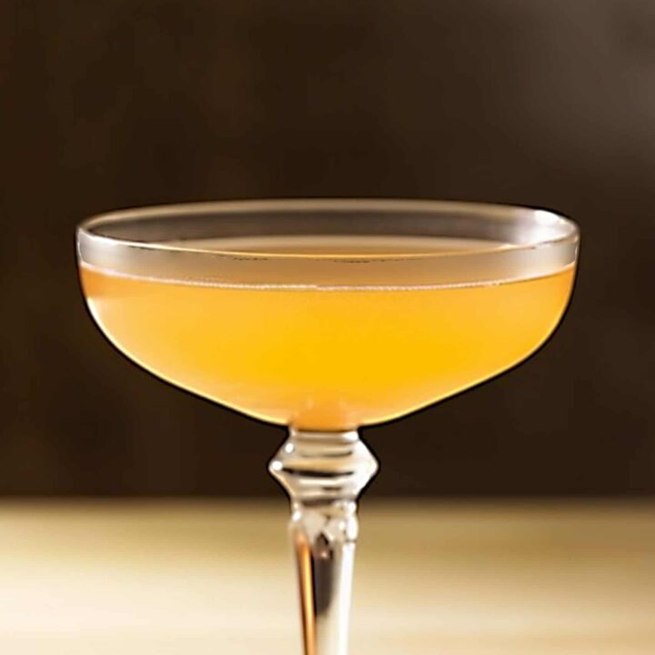 Paradise cocktail in coupe glass